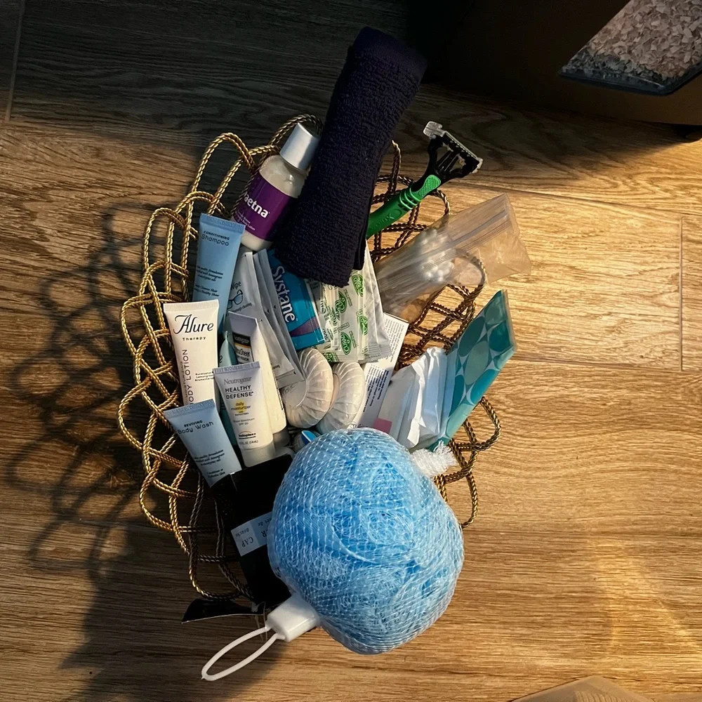 Basket of Guest-Sized Bath Goodies
